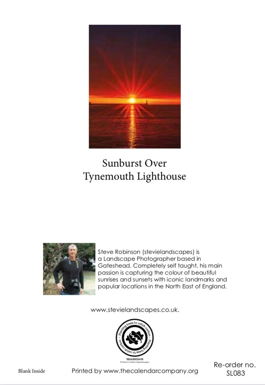 Sunburst over Tynemouth Lighthouse.