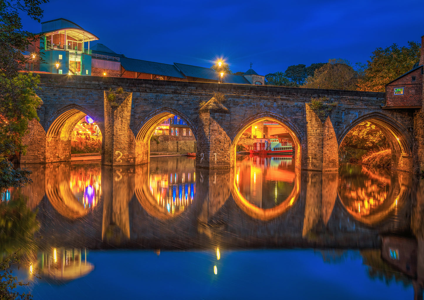 Elvet bridge in the blue hour