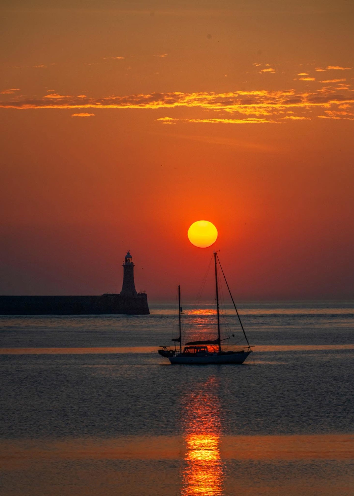 Calm and Serene sunrise at Little haven Beach