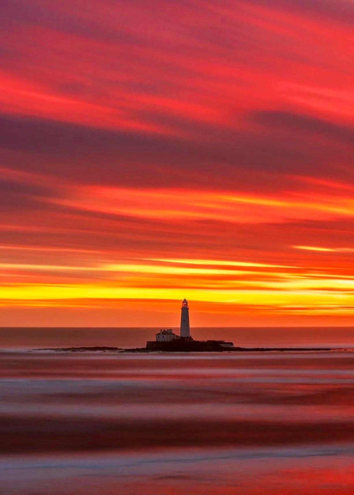A Tynemouth fire sky.