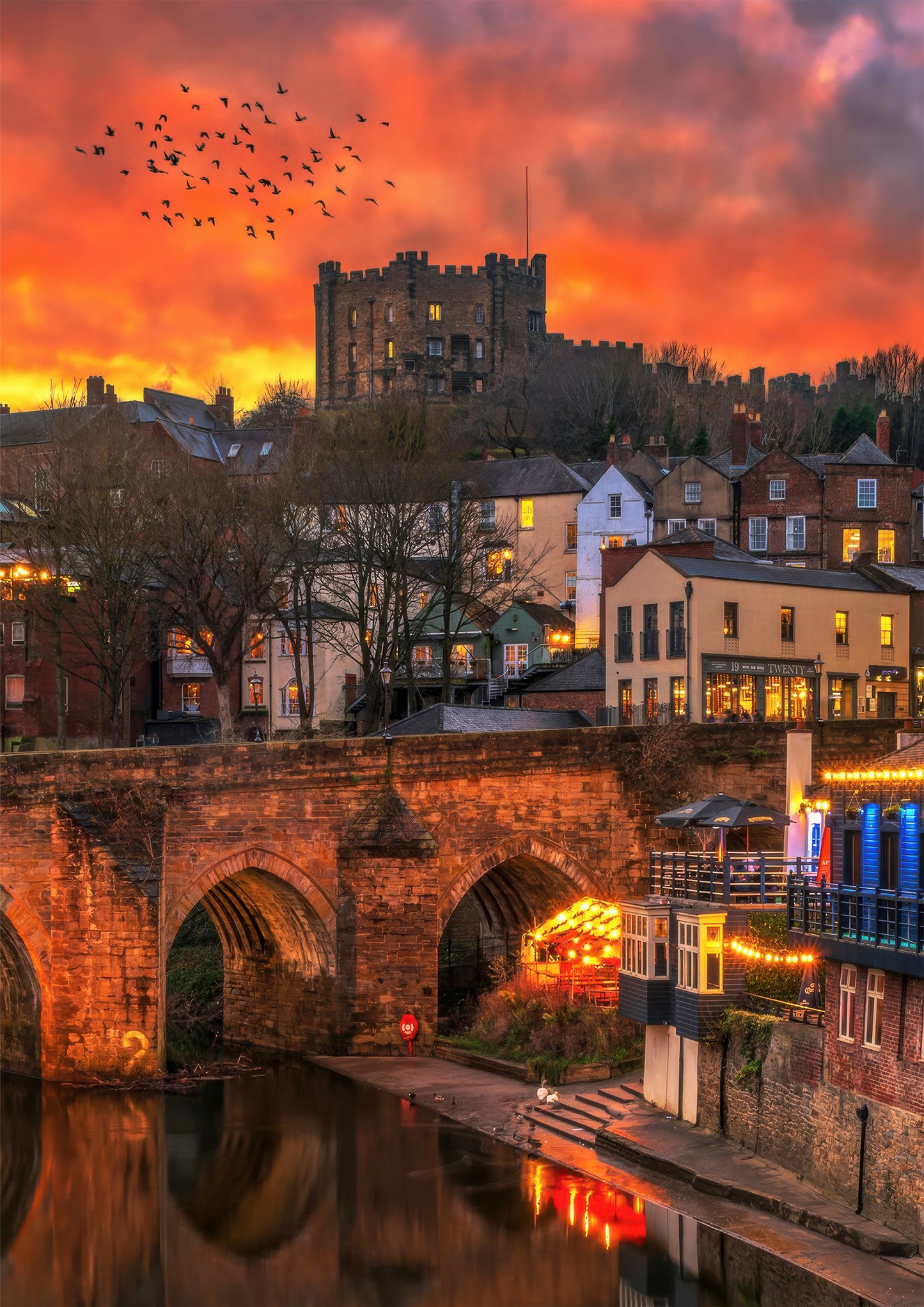 A fiery Durham sunset.