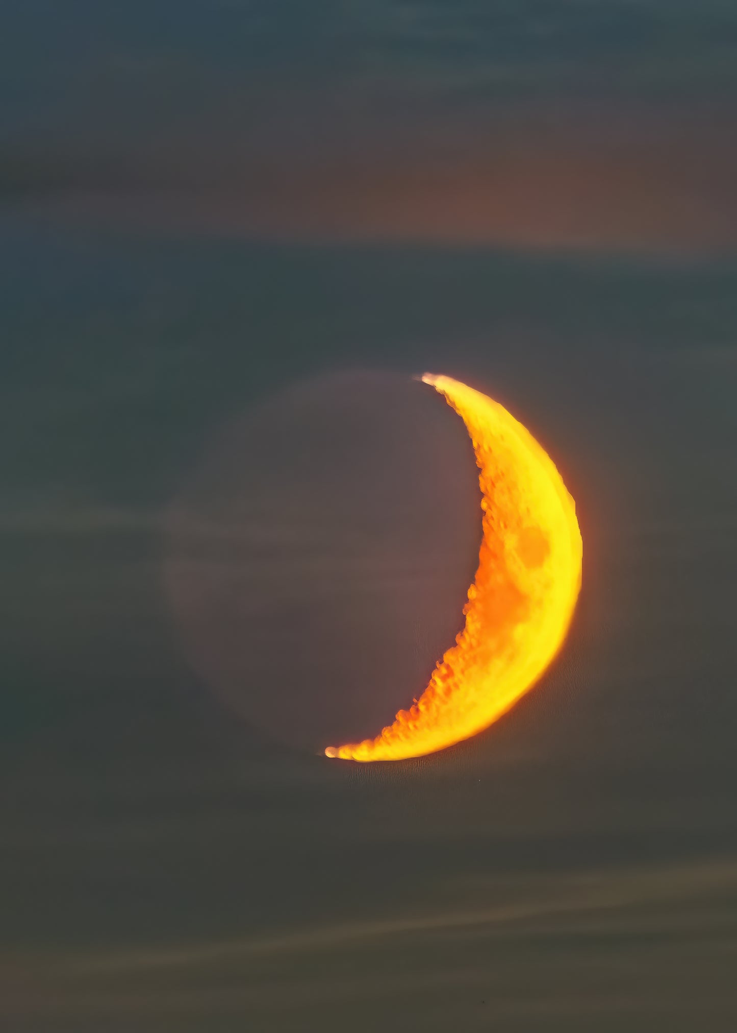 Atmospheric Crescent moon.