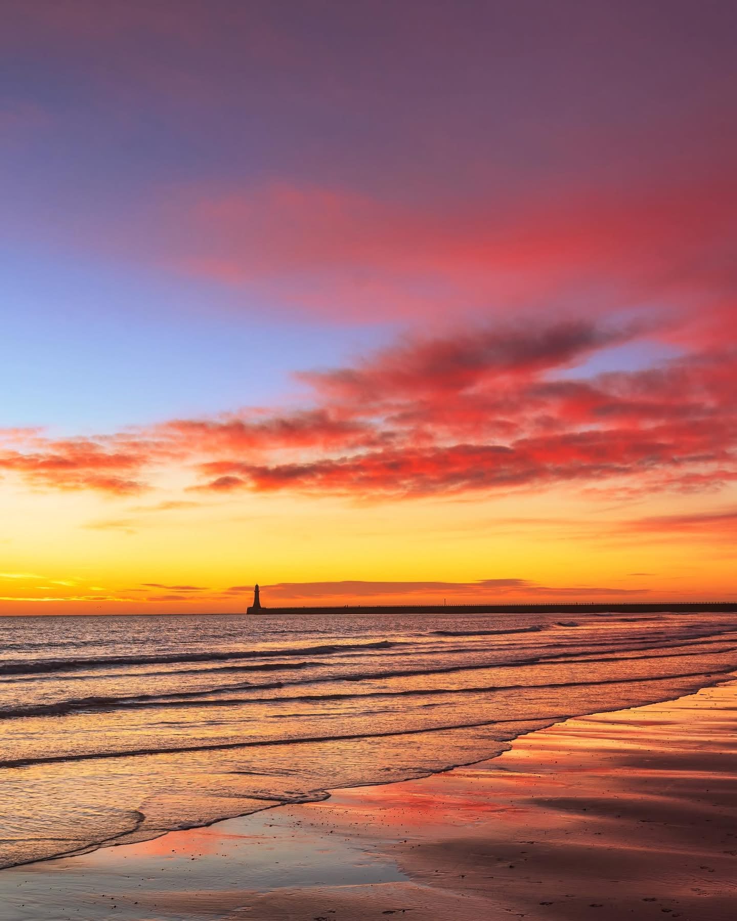 Vibrant colours at sunrise in Roker.