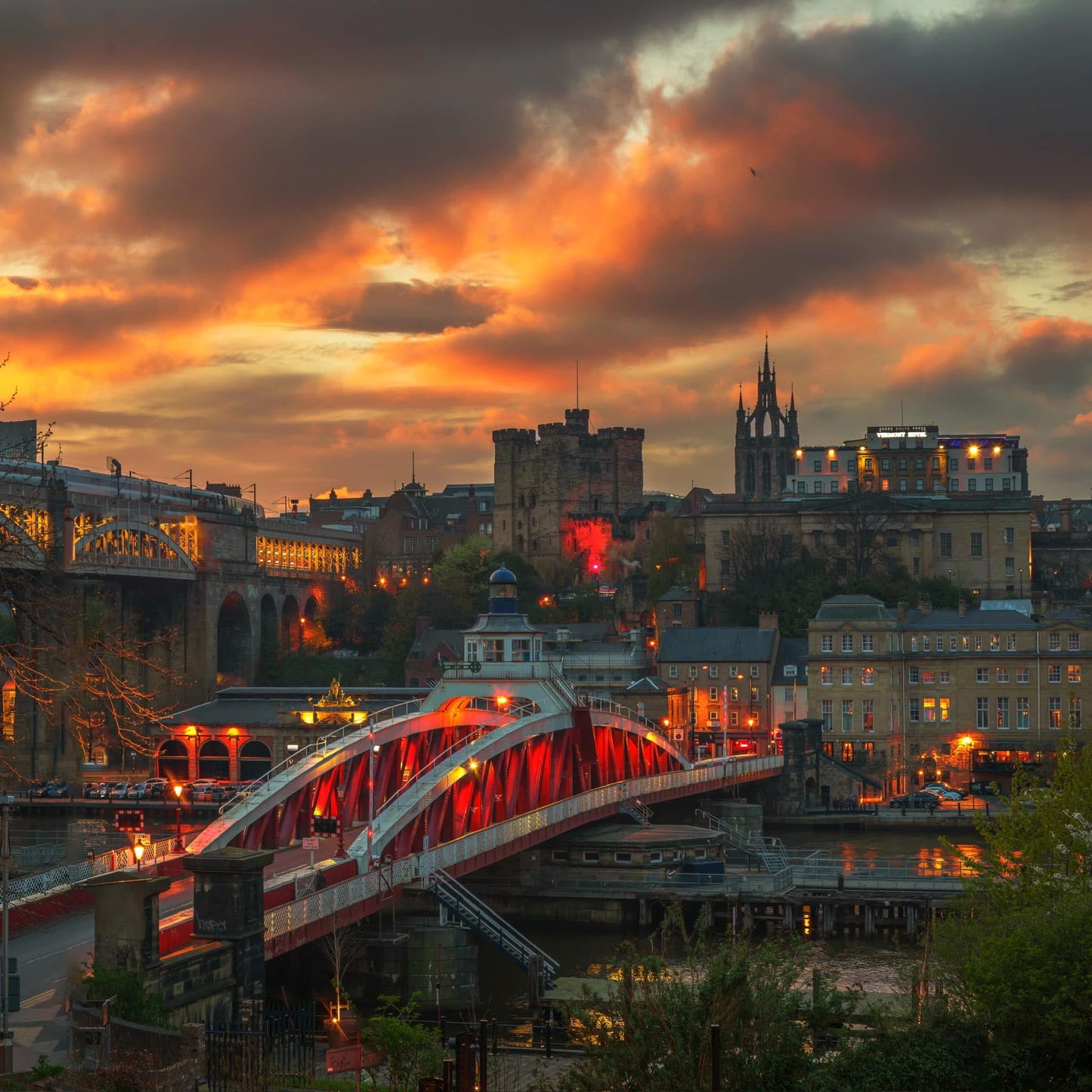 A Newcastle view in the golden hour.
