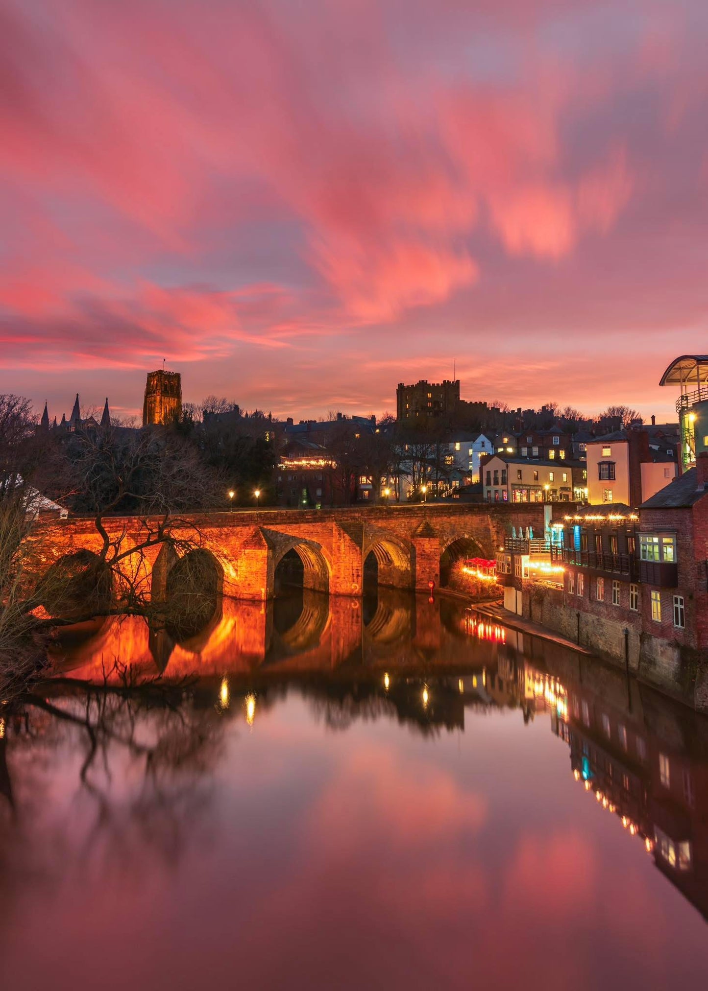Beautiful early evening skies over Durham.