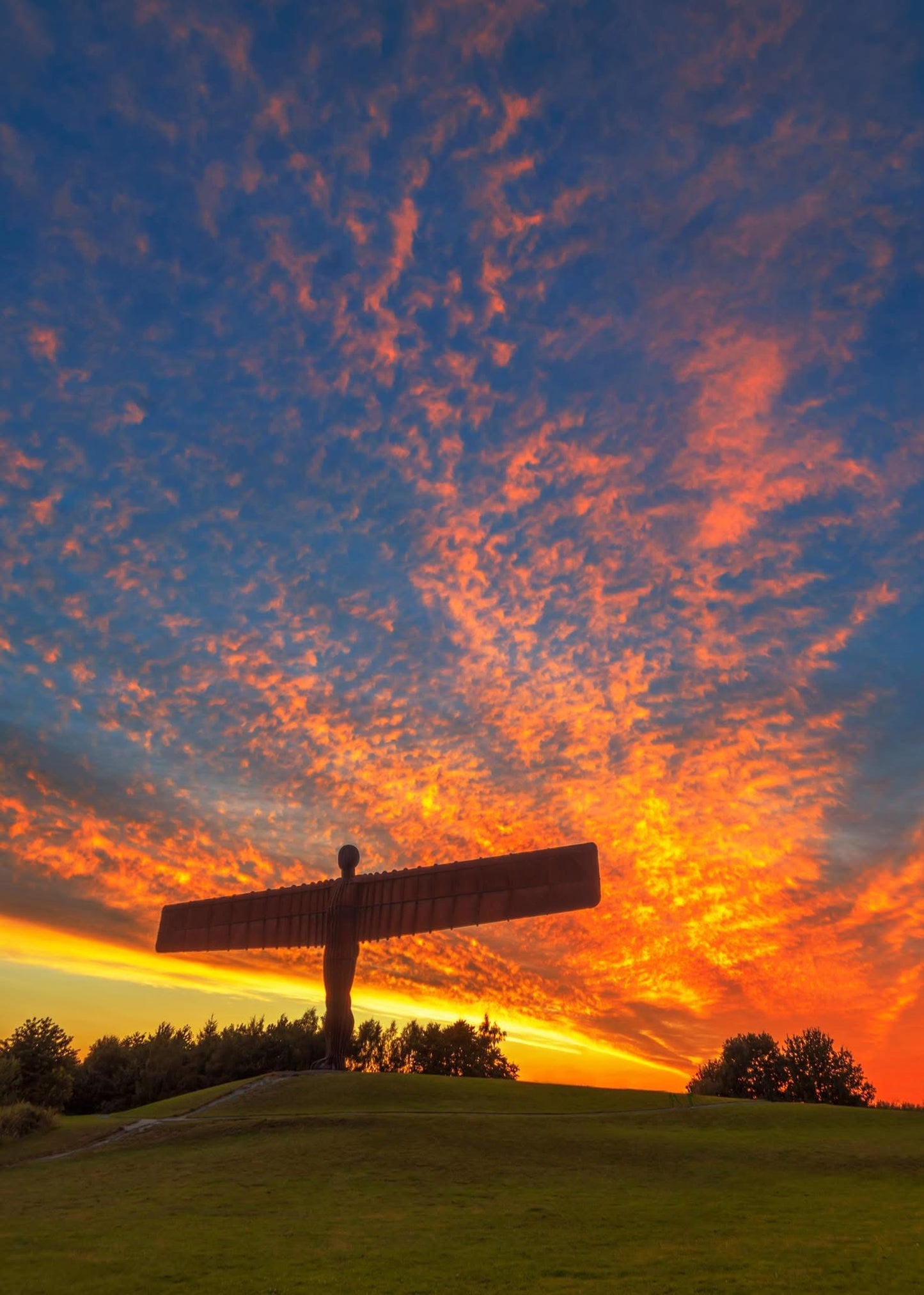 Fabulous sunset colours at the Angel of the North.