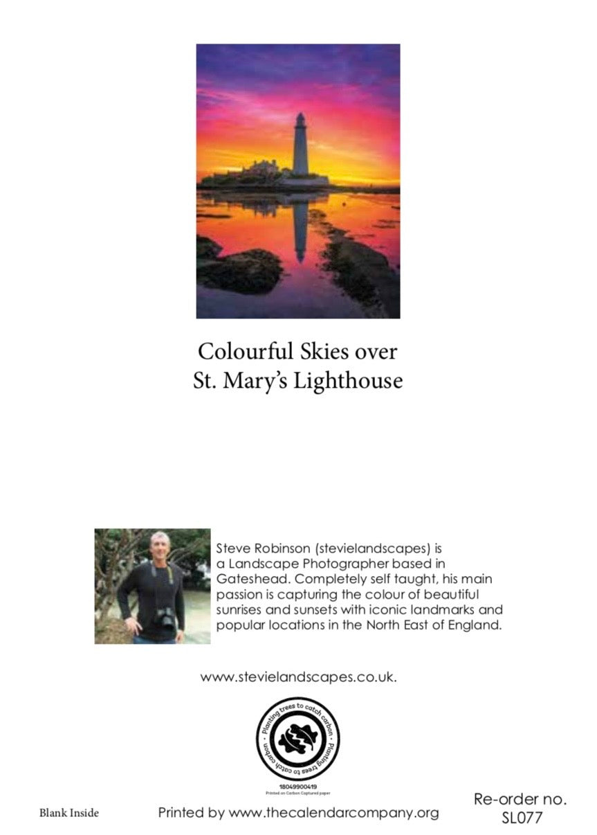 Colourful skies over St. Mary’s Lighthouse.