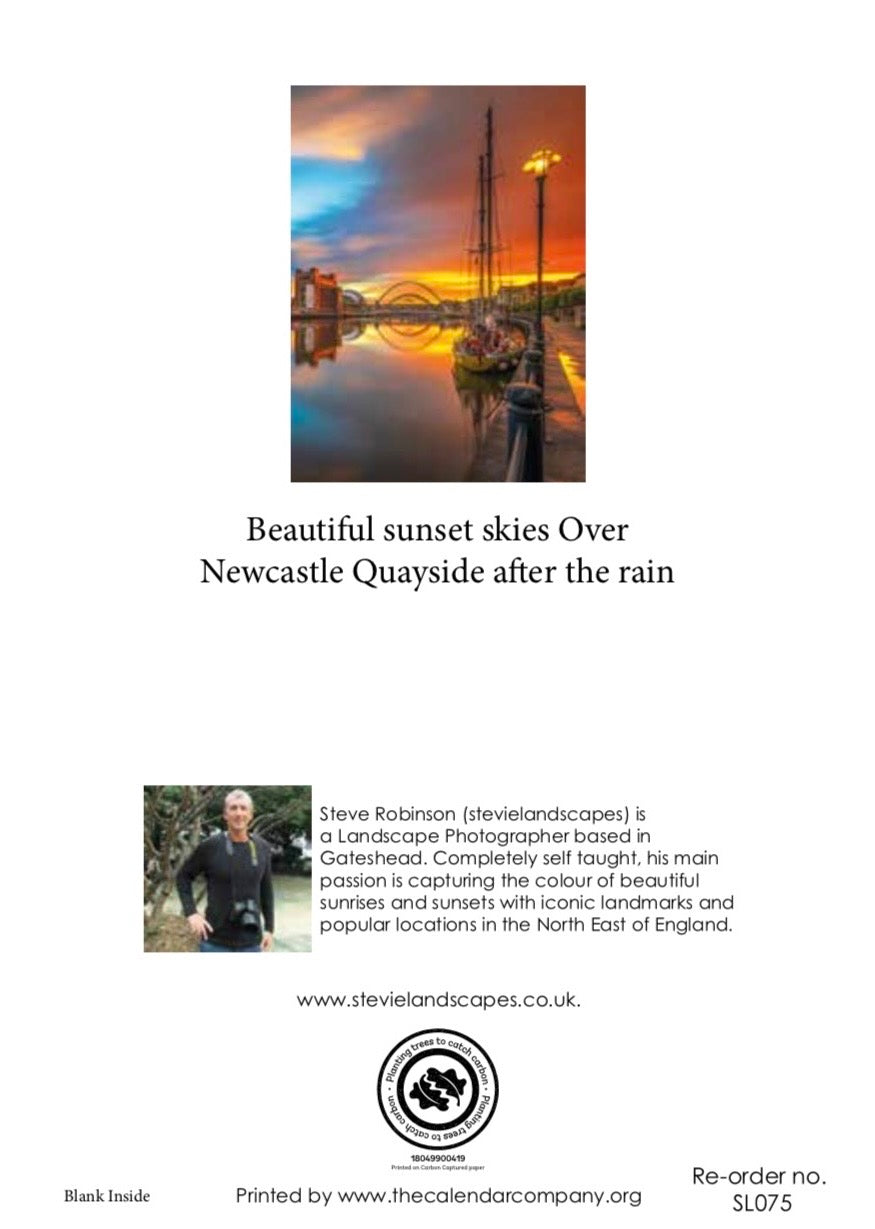 Beautiful sunset skies over Newcastle Quayside after the rain.