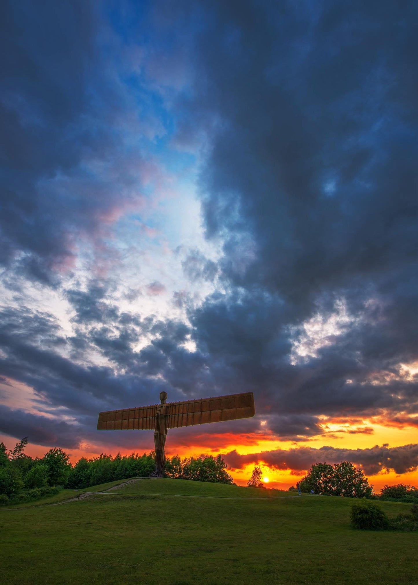 Dramatic skies over the Angel of the North.