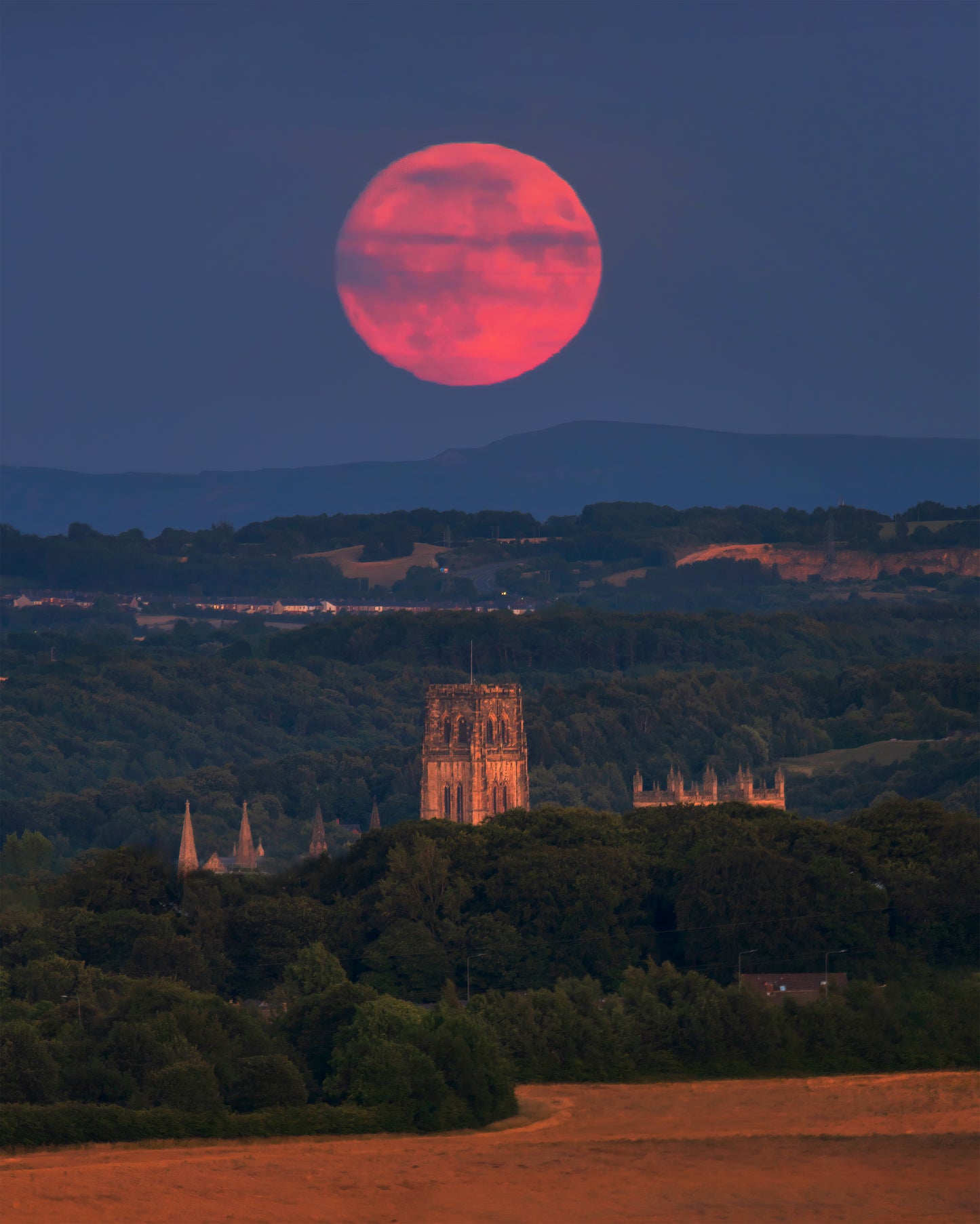 Buck Moon over Durham Cathedral