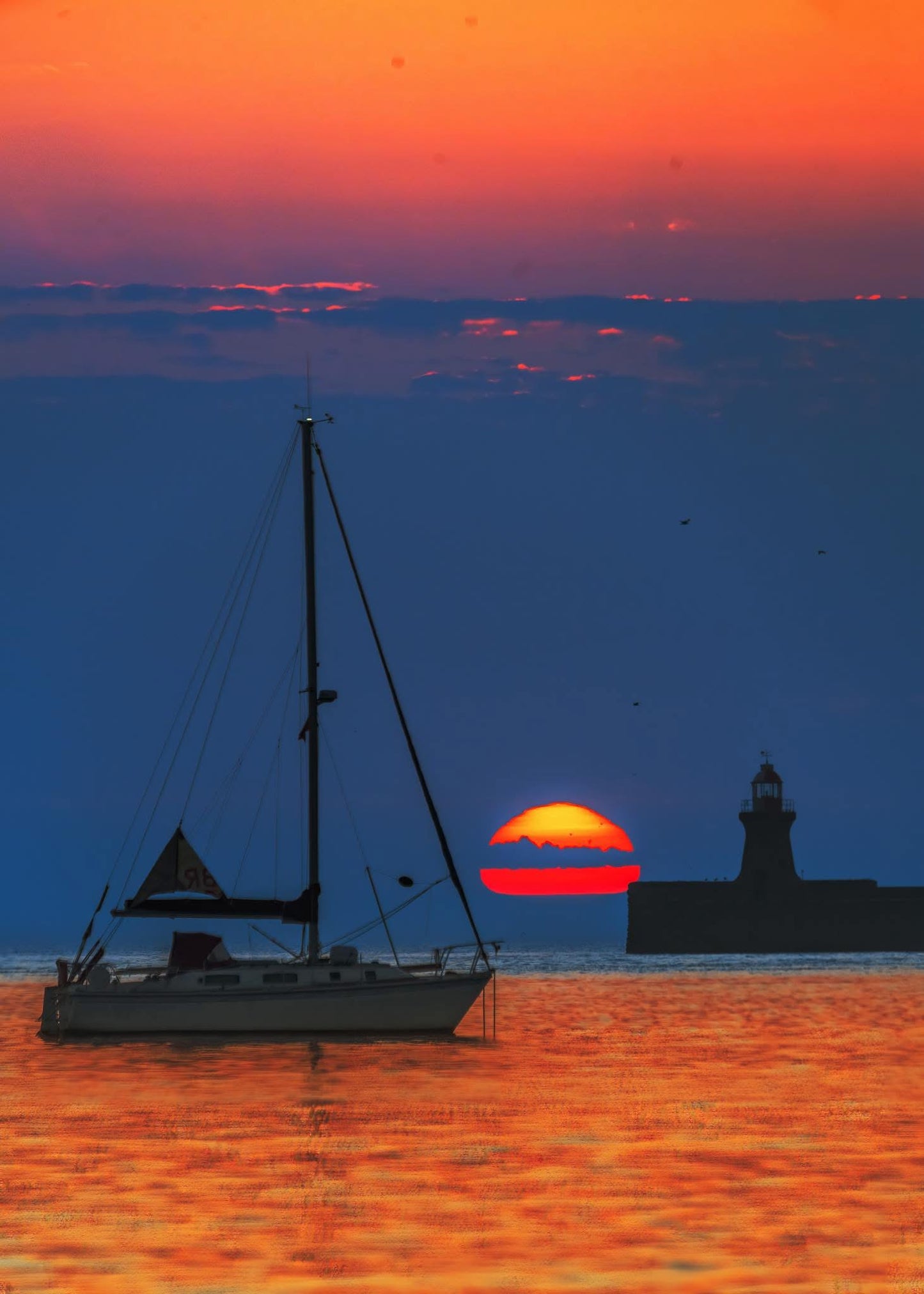 Sunrise and a lovely boat.