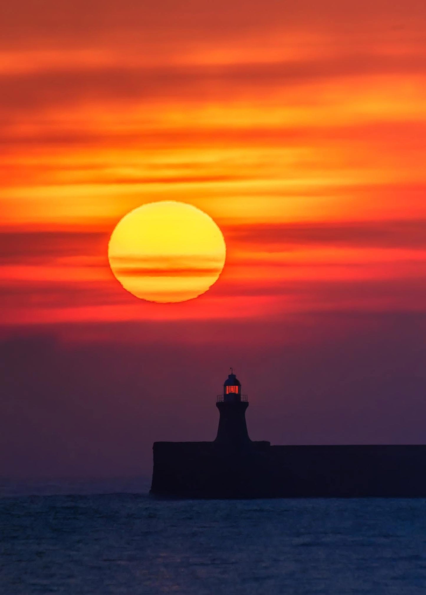 A Beautiful Sunrise Over South Shields Lighthouse.