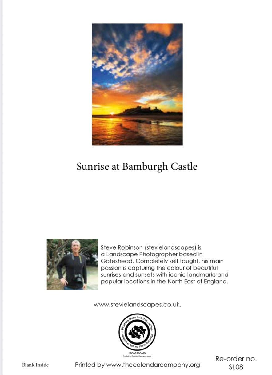 Glorious sunrise at Bamburgh Castle
