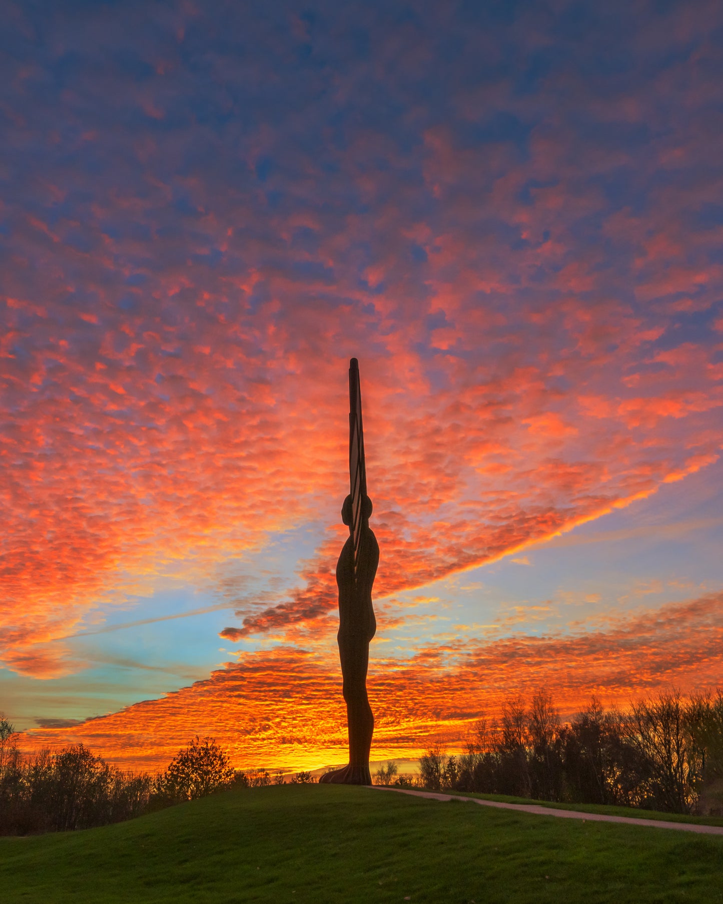 Spectacular Angel of the North sunset.