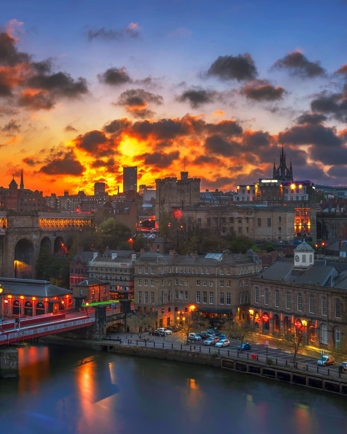 Beautiful sunset skies over Newcastle
