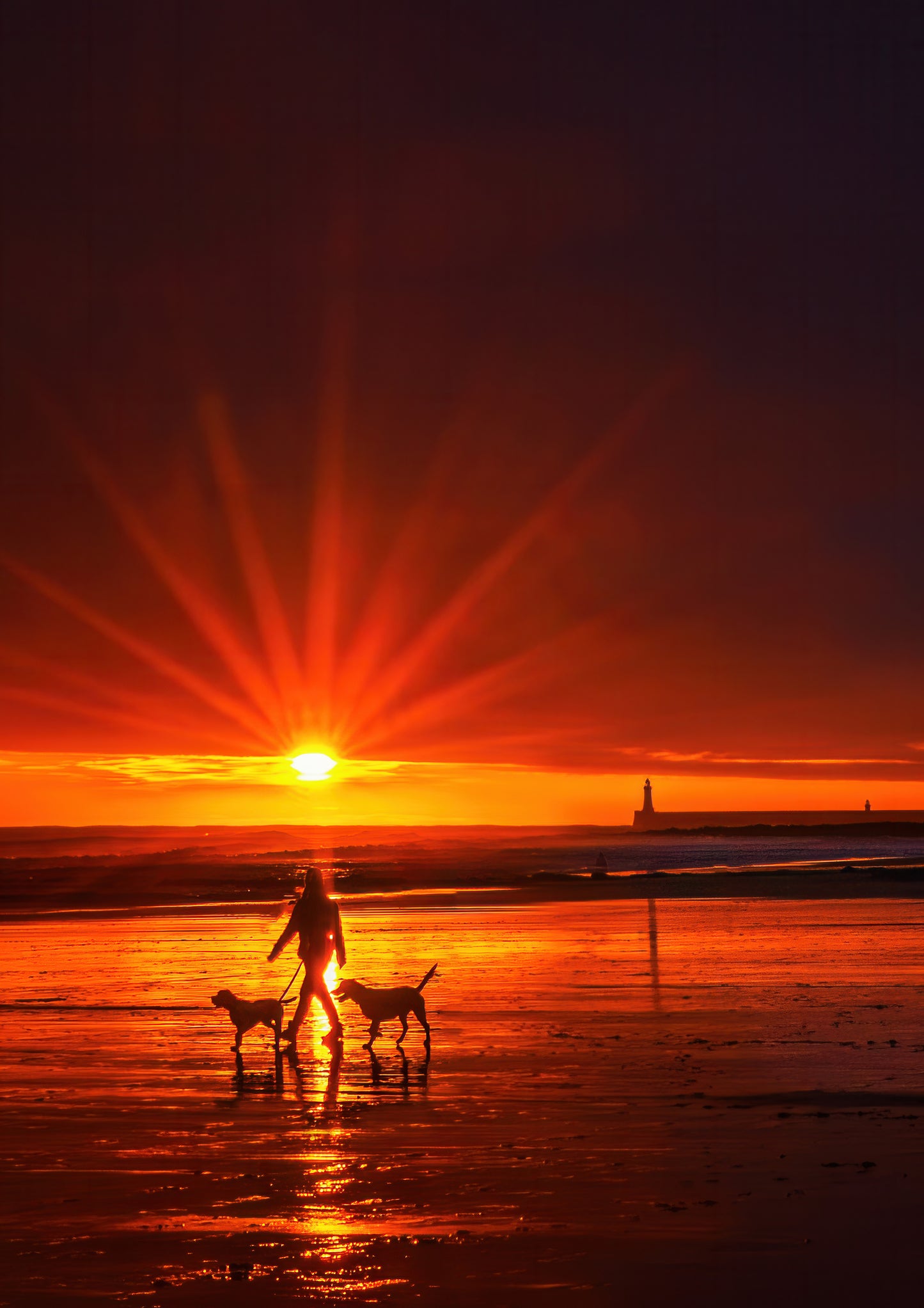Tynemouth Beach Sunburst