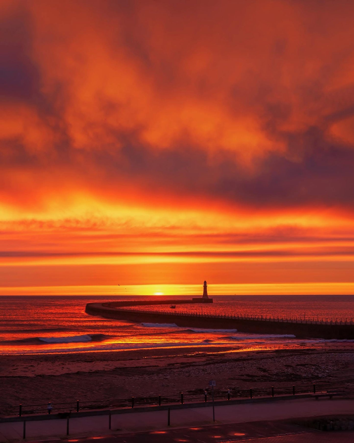 Incredible sunrise colours at Roker.