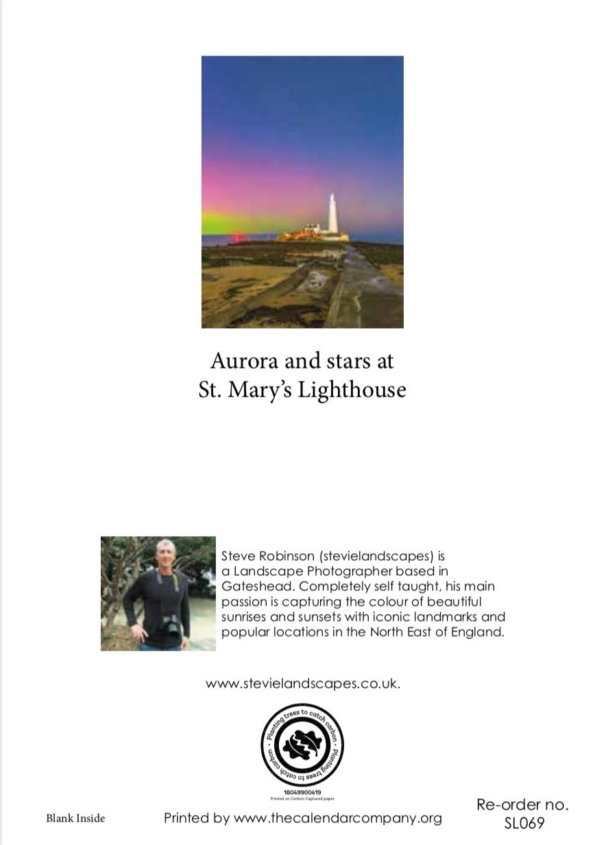 Aurora and stars at St. Mary’s Lighthouse