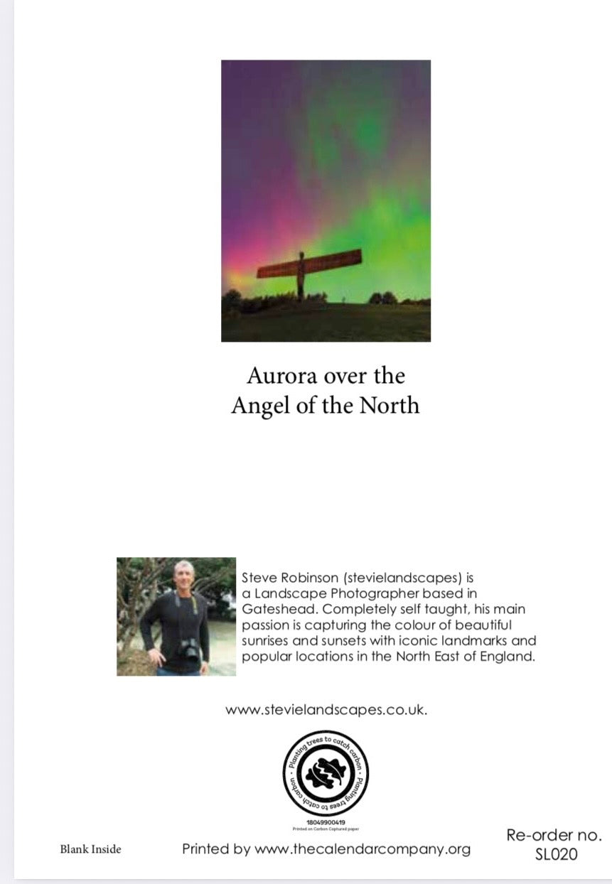 Aurora over the Angel of the North.
