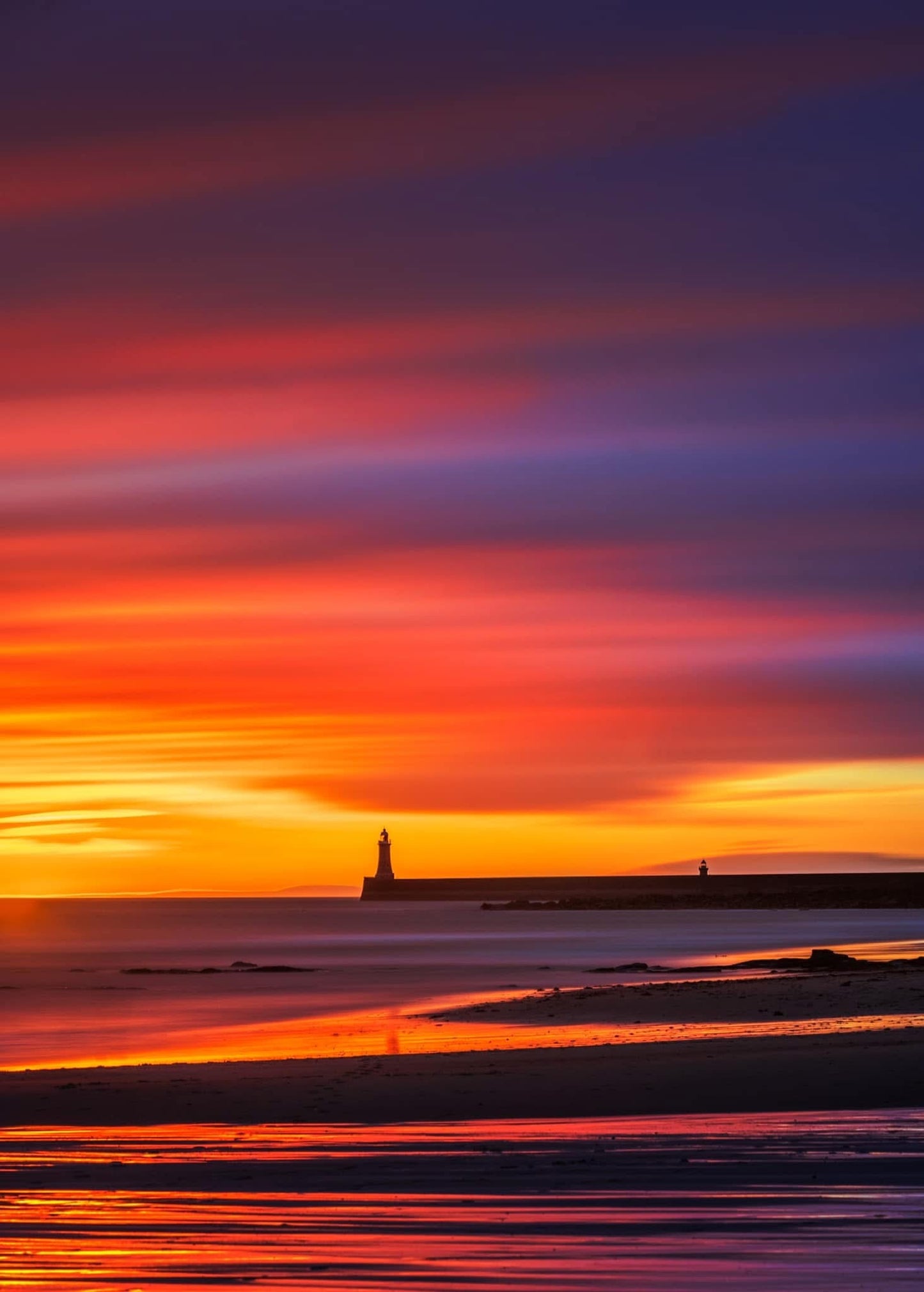 Beautiful sunrise colours at Tynemouth.