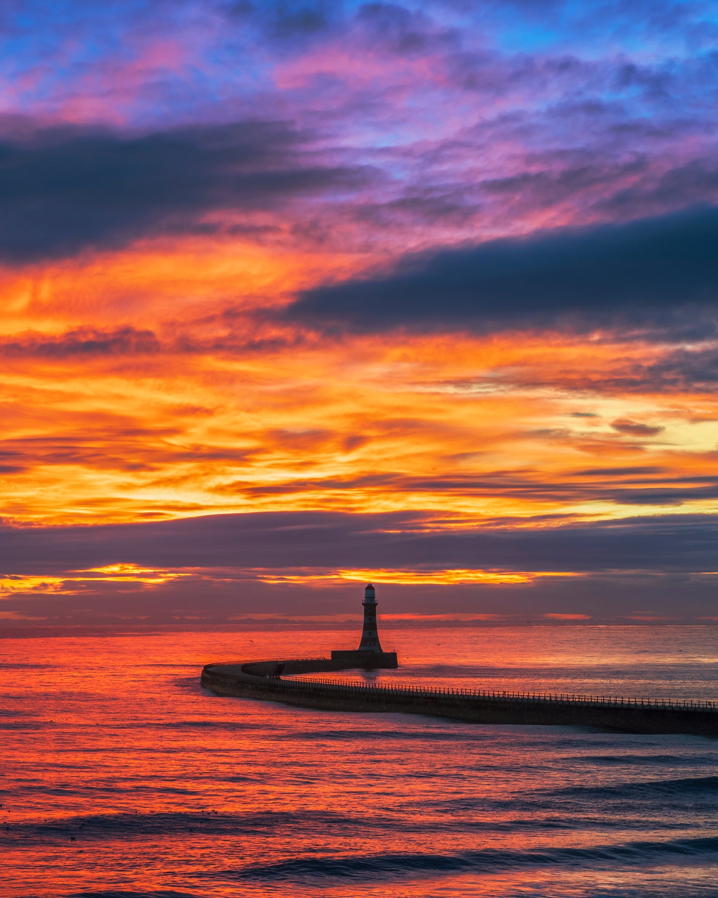 Beautiful sunrise colours at Roker Beach
