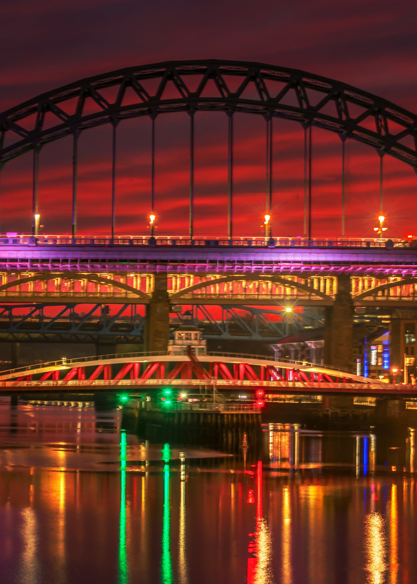 Heavenly night sky over Newcastle upon Tyne.