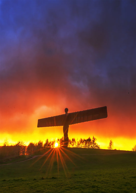 Incredible l Angel of the North sunset after the rain.
