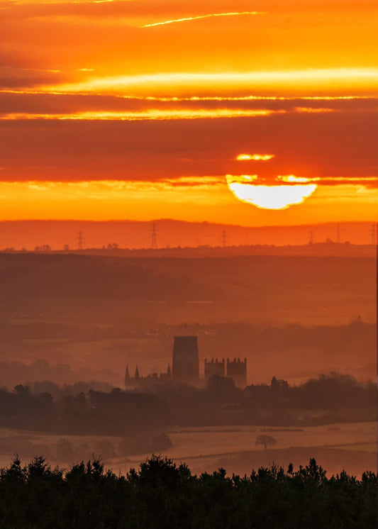 Sunrise over Durham Cathedral.