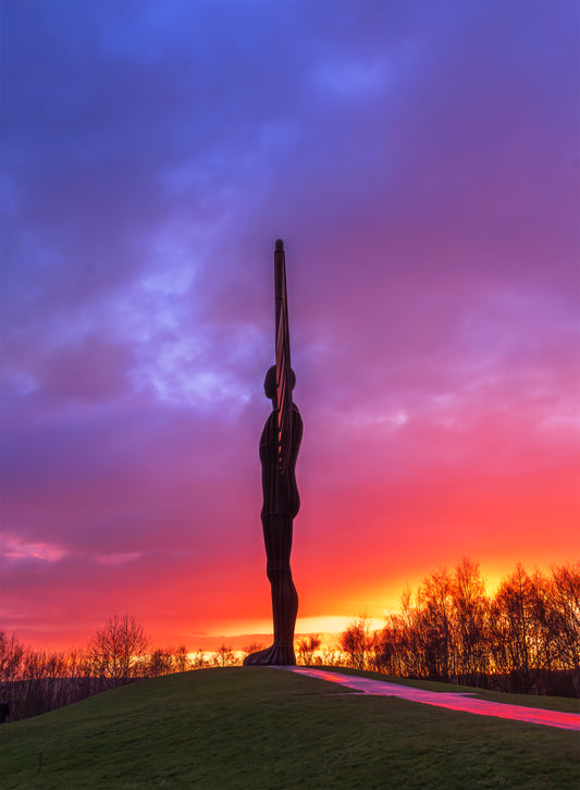Beautiful sunset glow after the rain.