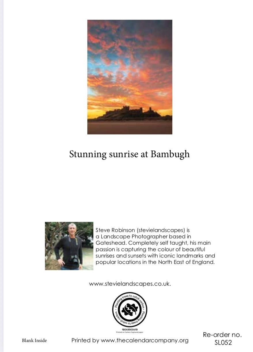 Stunning sunrise at Bamburgh.