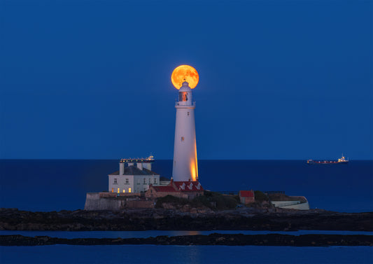 Full Moon on top of St. Mary’s Lighthouse