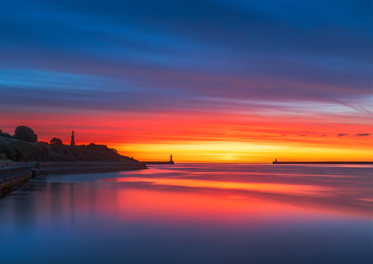 Colourful early morning colours from the Mouth of the Tyne.