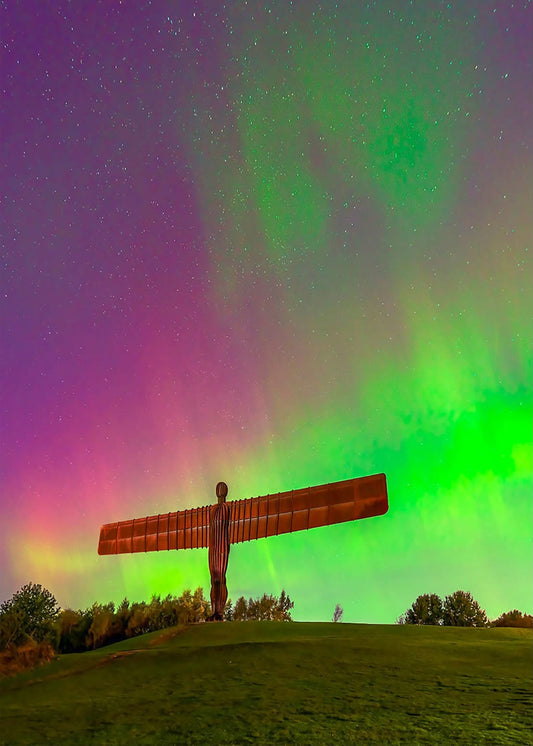 Epic Aurora at the Angel of the North.