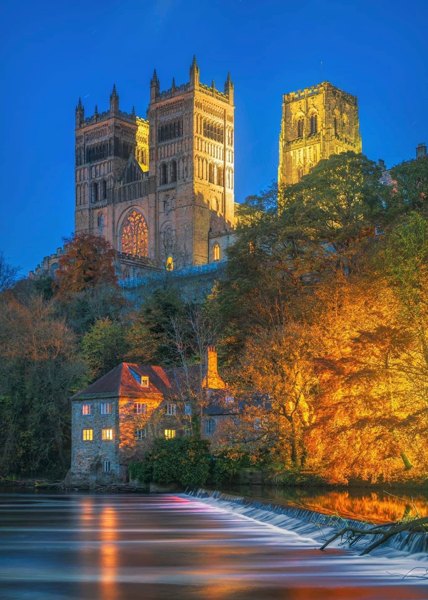 Durham Cathedral Reflections in the Blue Hour.