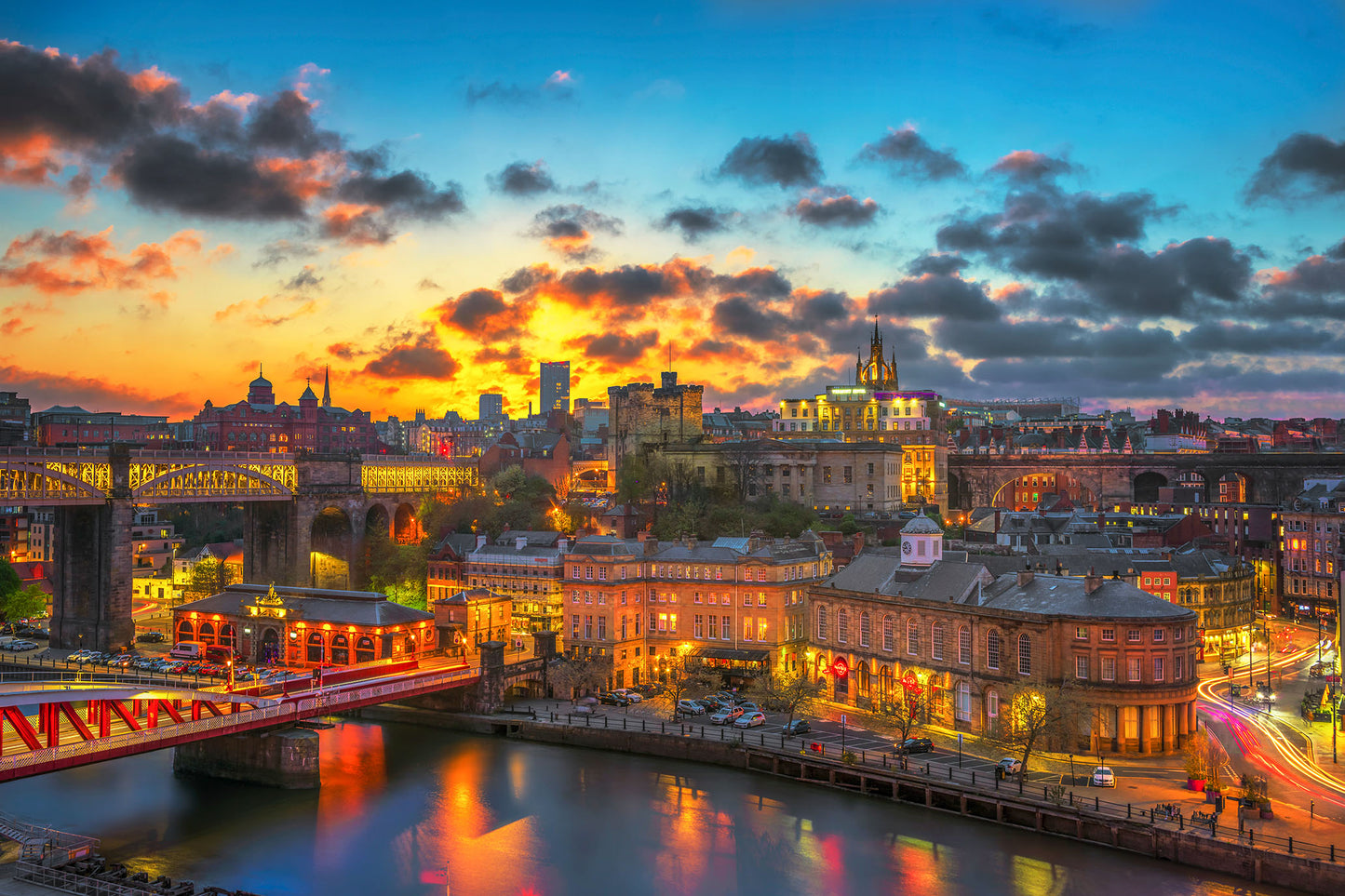 Beautiful sunset skies over Newcastle