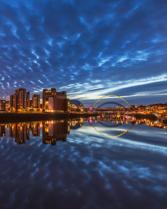 The Blue Hour on Newcastle Quayside