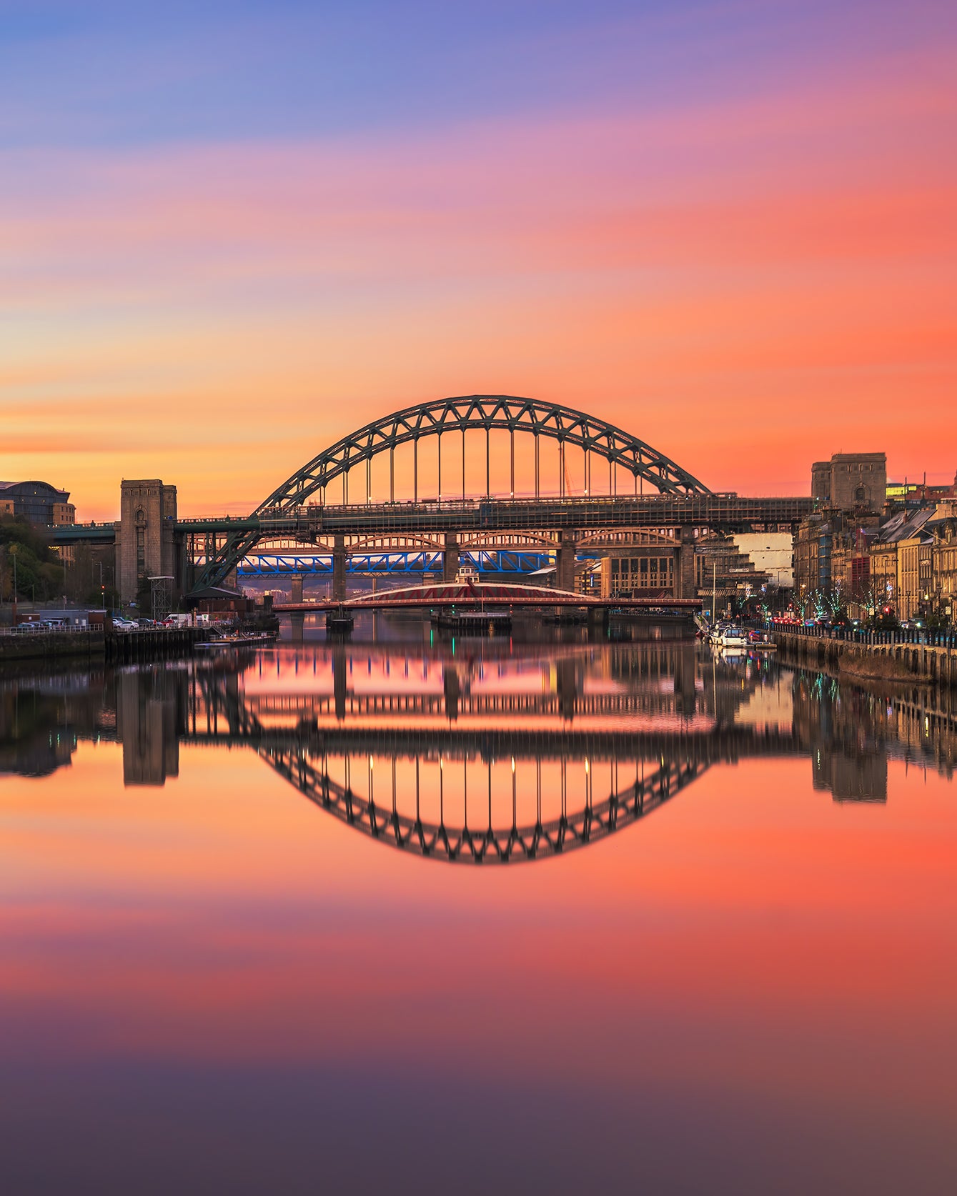 Pink Hues on Newcastle Quayside