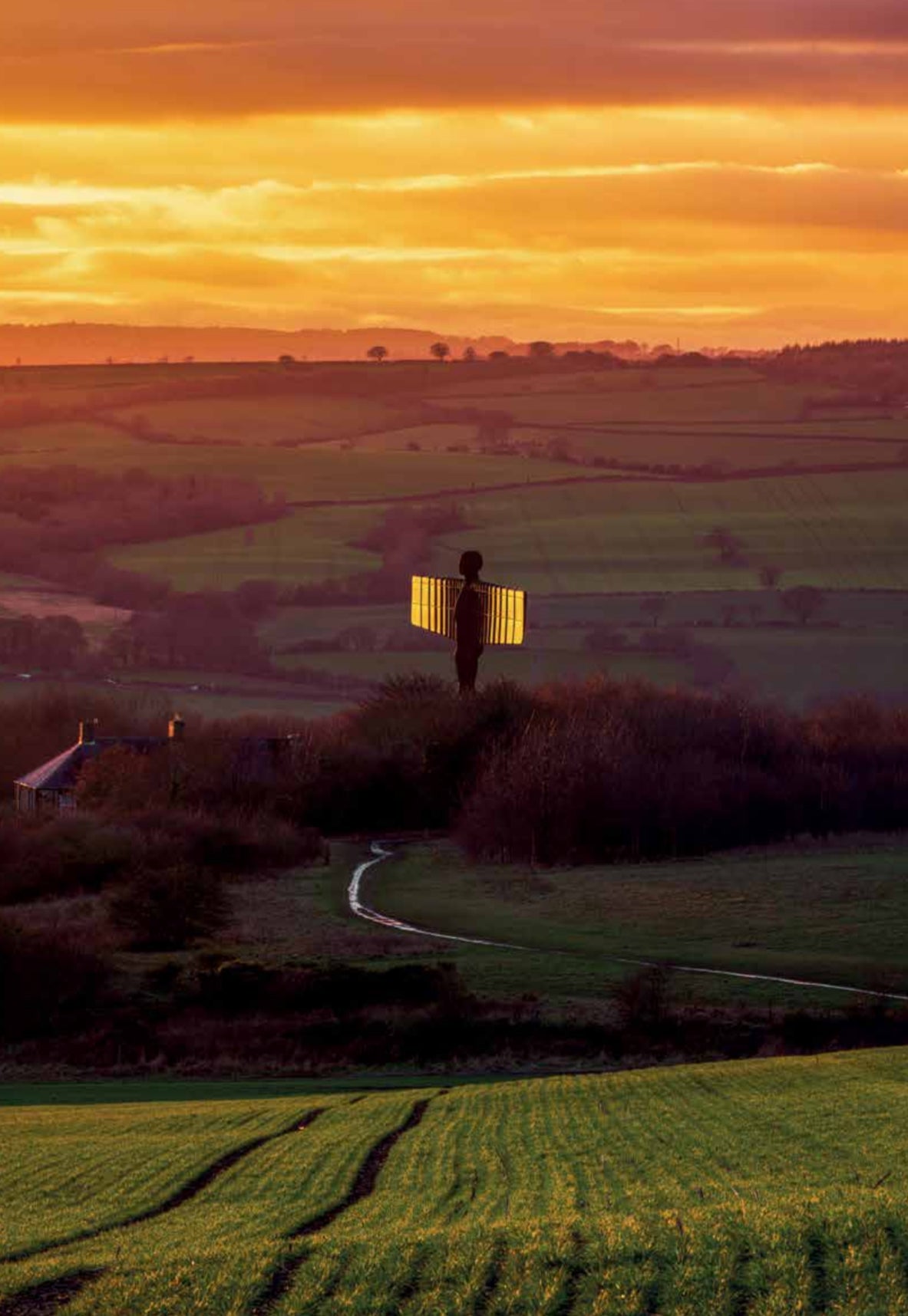 Limited edition Stevielandscapes Gateshead Calendar 2025 with free A4 print of the Angel of the North sunset featured on the front cover.