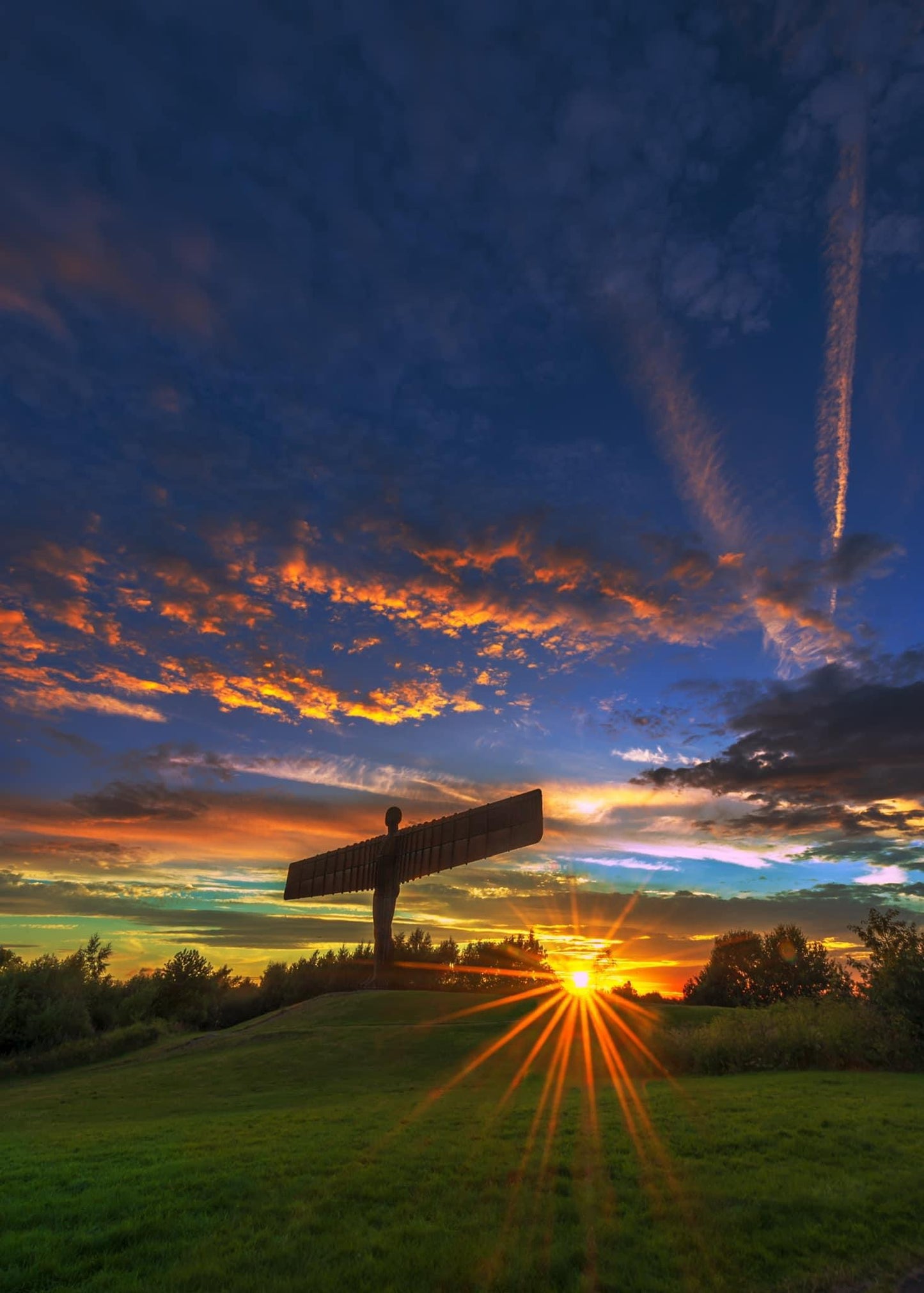 Dramatic sunset skies at the Angel of the North.