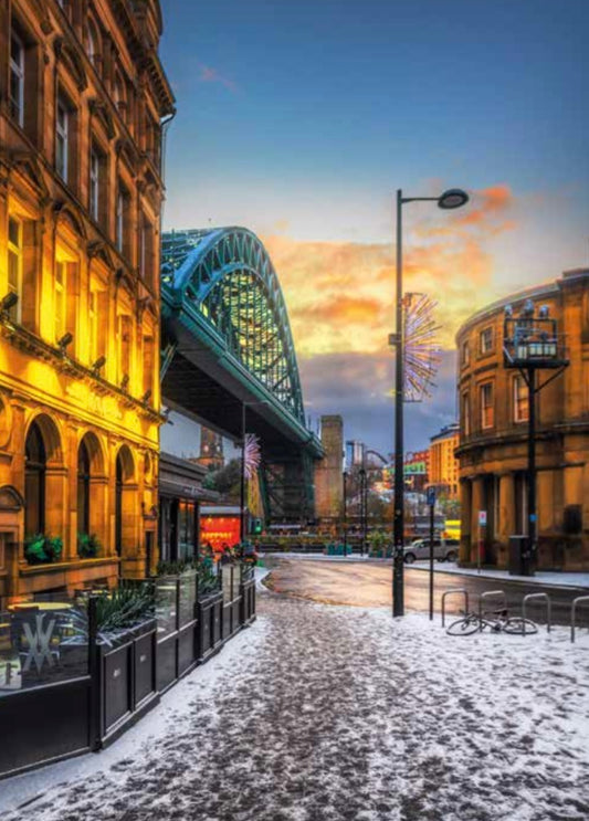A snowy scene in Newcastle