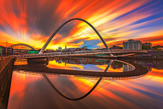 Streaky sky at Millennium Bridge.