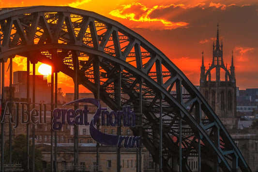 Sunset over Newcastle.