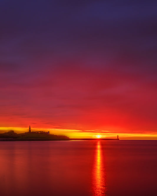 A glowing Tynemouth Sunrise.
