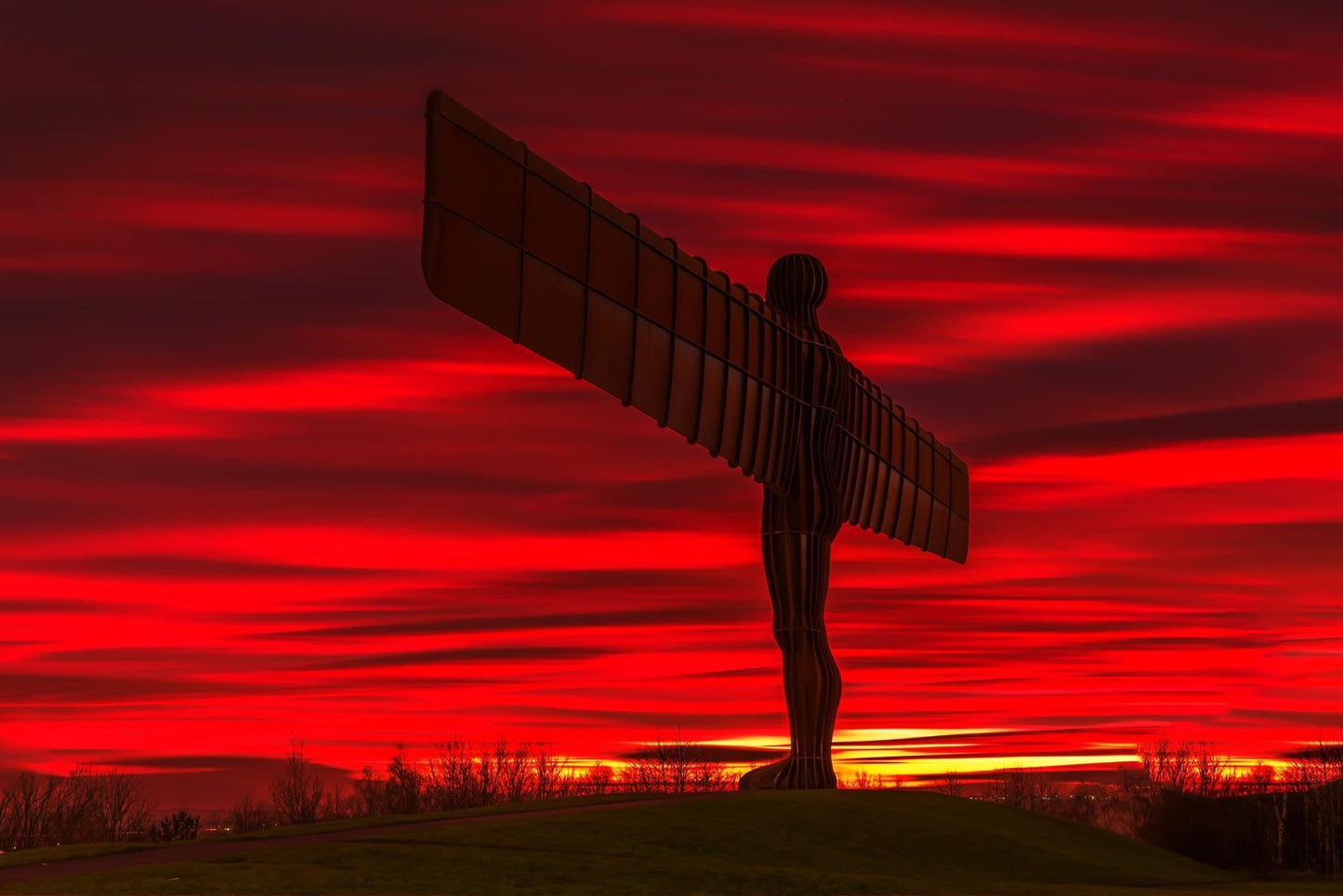 Stunning skies at the Angel of the North.