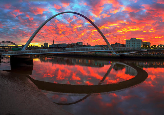 The Sky Lights up on Newcastle Quayside.