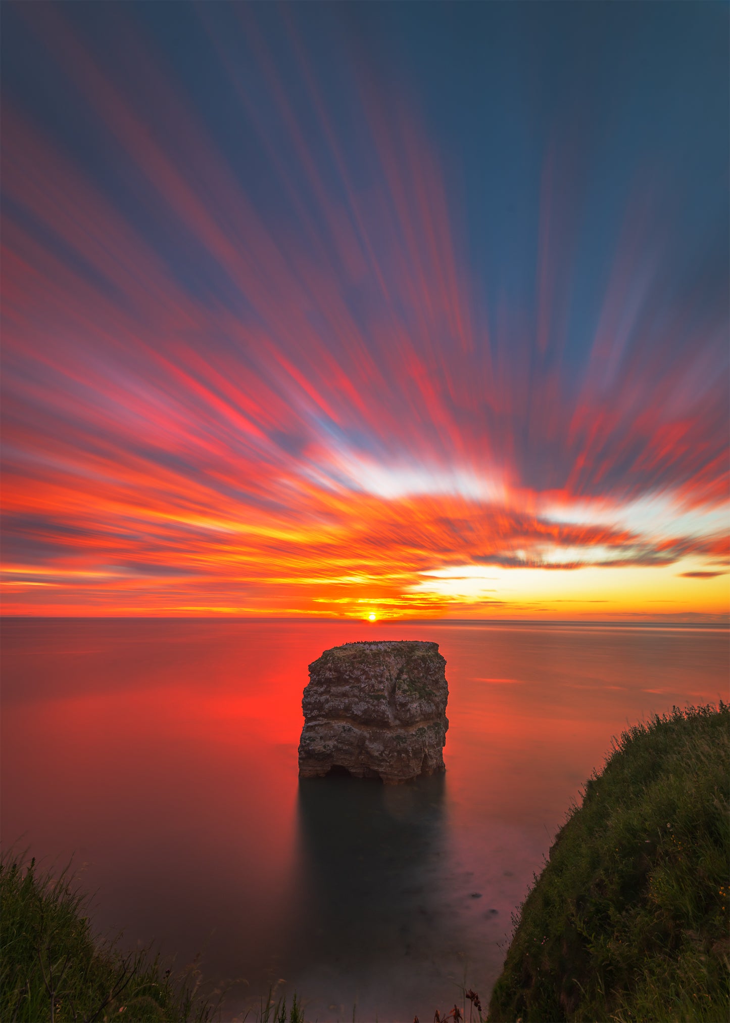 Marsden Rock during a stunning sunrise.
