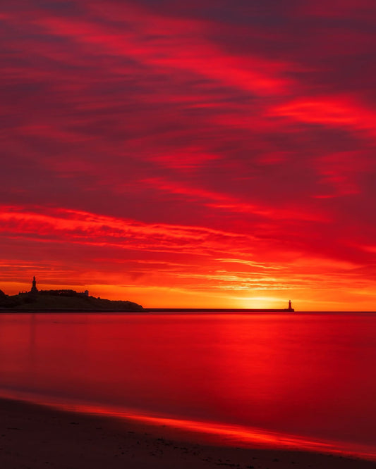 A dreamy looking sunrise from The Mouth of the Tyne.
