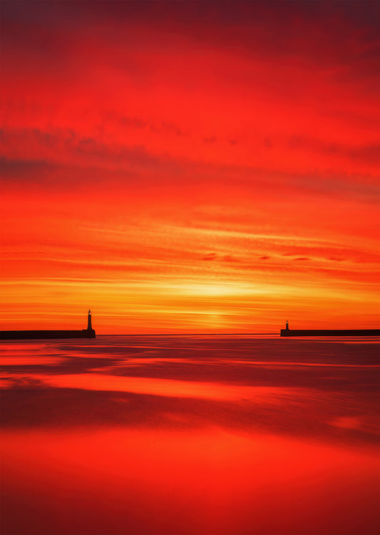Glorious sunrise from the Mouth of the Tyne.
