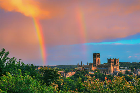 Rainbow over Durham Cathedral