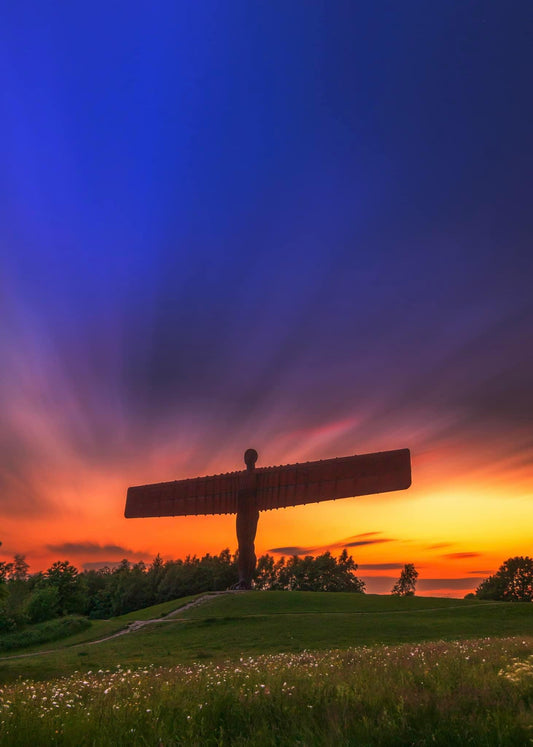 Sunset colours at the Angel of the North